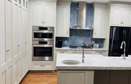Kitchen with White Cabinets